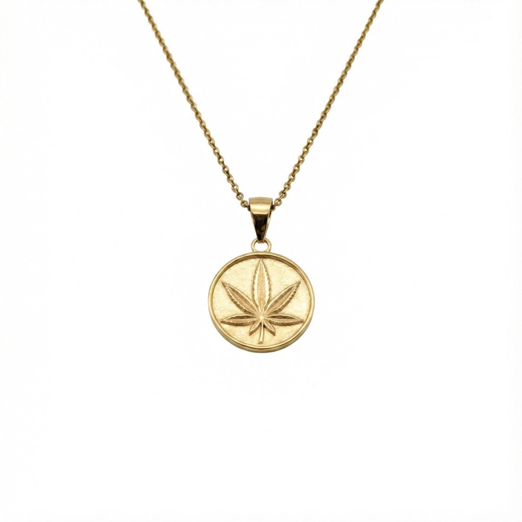 Five-Leaf Botanical Medallion | Ancient Herbal Talisman, close-up detail