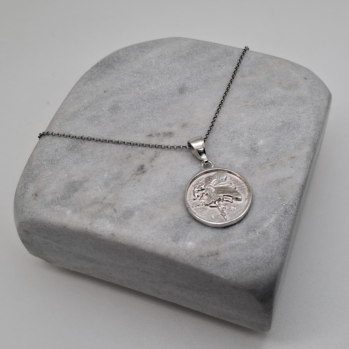 Fairy Medallion Necklace | Whimsical Enchantment Talisman, styled view
