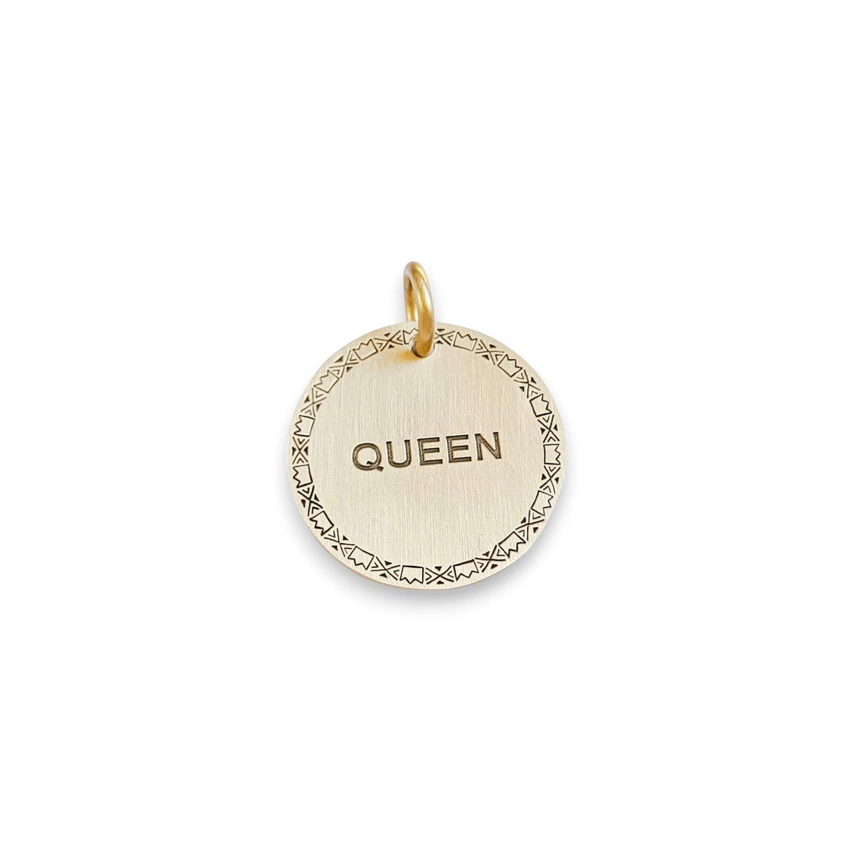 The Whimsical Queen Token | Artisan Boho Crown Pet ID & Custom Engraved Dog Tag, additional detail