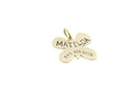 The Winged Grace Token | Artisan Butterfly Dog Tag & Custom Pet ID, front view