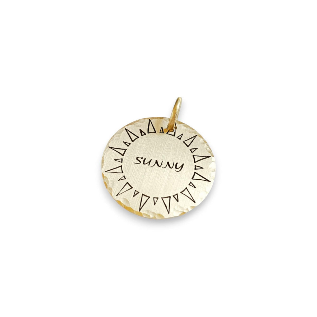 The Solar Token | Artisan Sun Pet ID & Custom Engraved Dog Tag, alternate angle