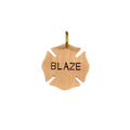 The Hero's Crest Token | Artisan Firefighter Pet ID & Custom Dog Tag, front view