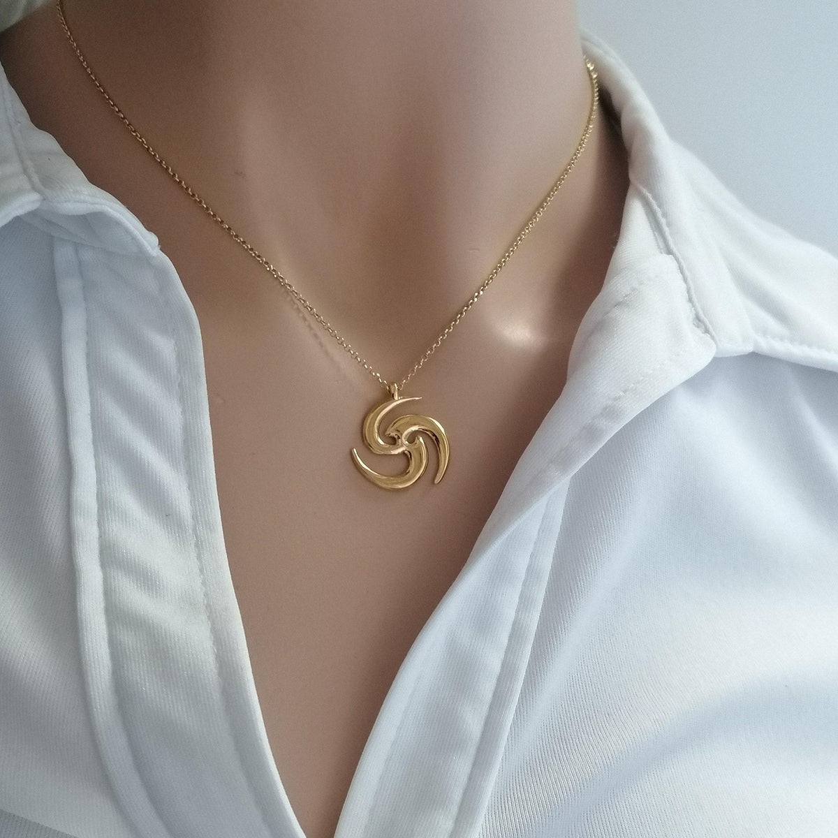Tomoe Necklace | Cosmic Balance Talisman, alternate angle