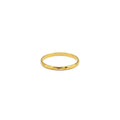 Hammered 14K Gold Wedding Band | Dainty Unisex Stacking Ring | Solid Gold Promise Band, front view