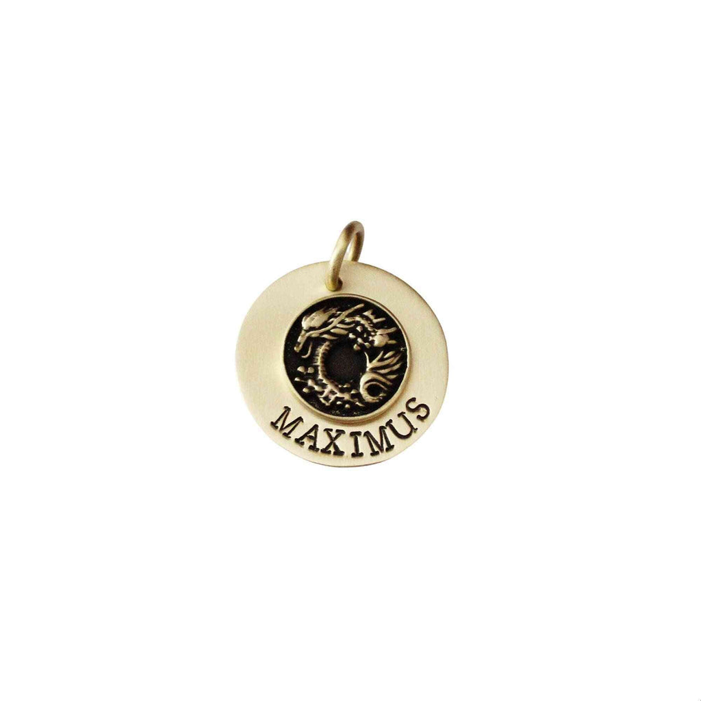 The Mythic Sigil | Artisan Dragon Pet ID & Custom Engraved Dog Tag, front view