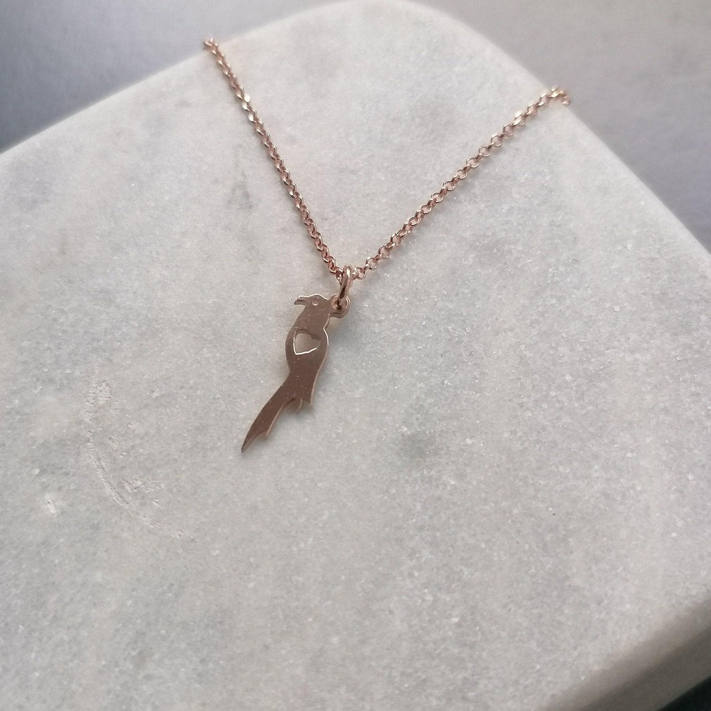 Parrot Charm Necklace | Dainty Tropical Bird Talisman