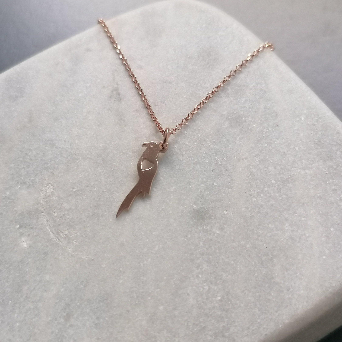 Parrot Charm Necklace | Dainty Tropical Bird Talisman