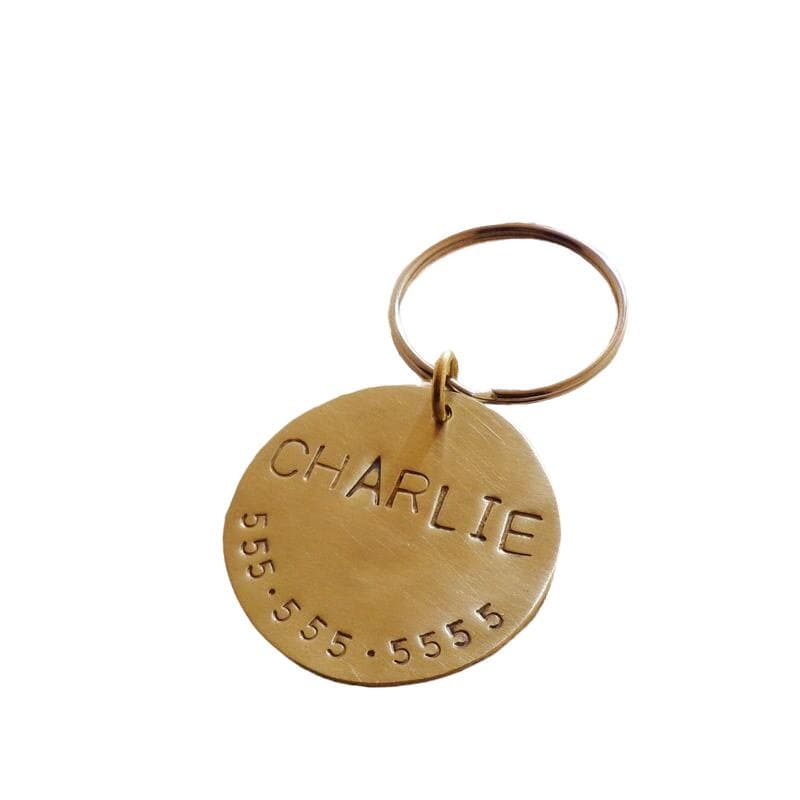 The Unity Token | Artisan Minimalist Pet ID & Custom Round Tag, additional detail