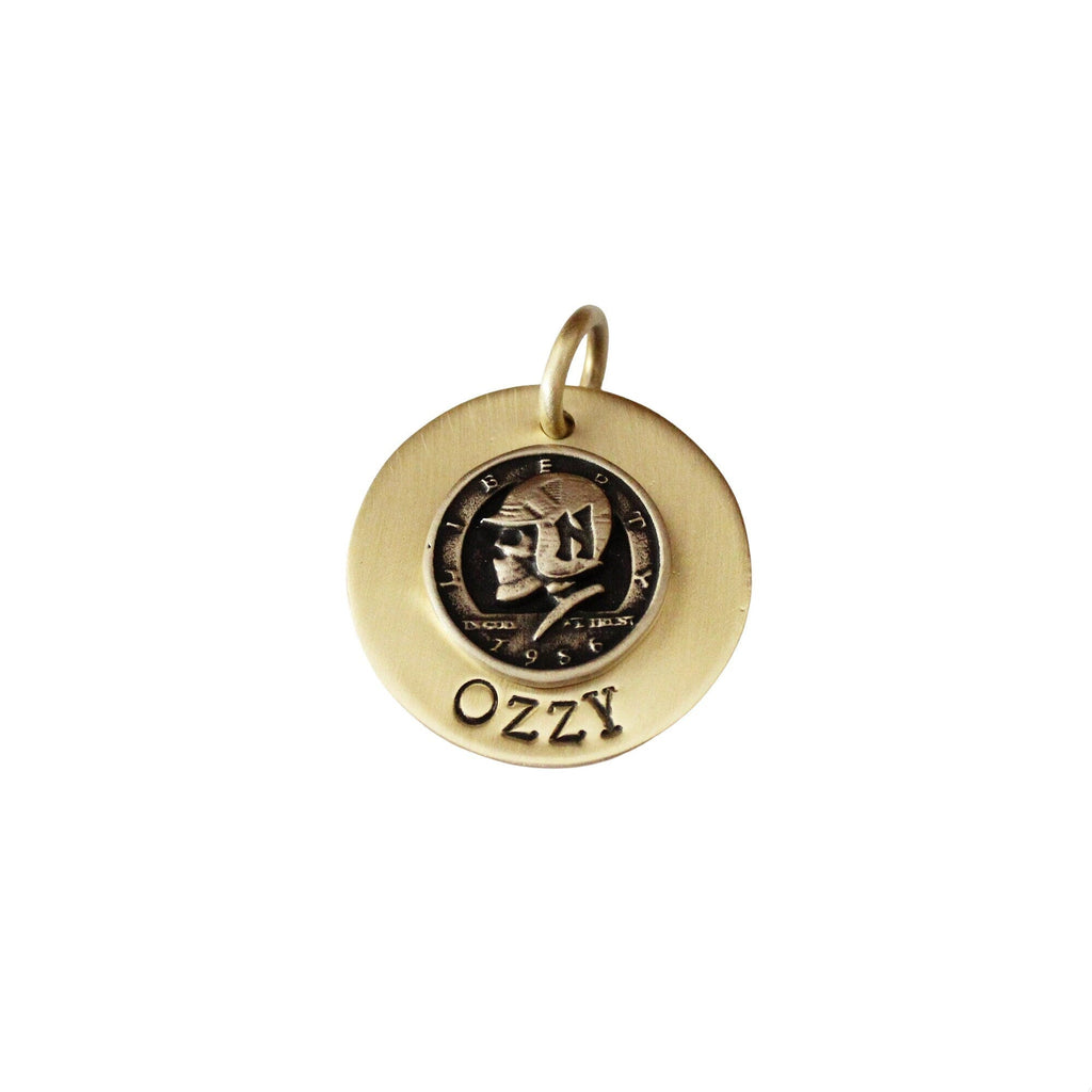 The Rebel Sigil | Artisan Liberty Skull Pet ID & Custom Engraved Dog Tag, front view