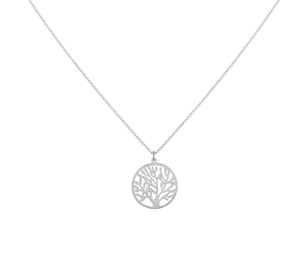 Tree of Life Necklace | Solid Gold Heritage Pendant | Family Roots Spiritual Jewelry, close-up detail