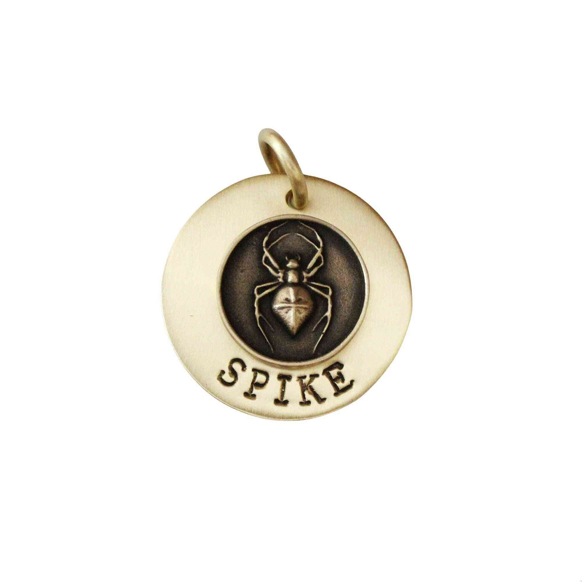 The Weaver Sigil | Artisan Spider Pet ID & Custom Engraved Dog Tag, front view