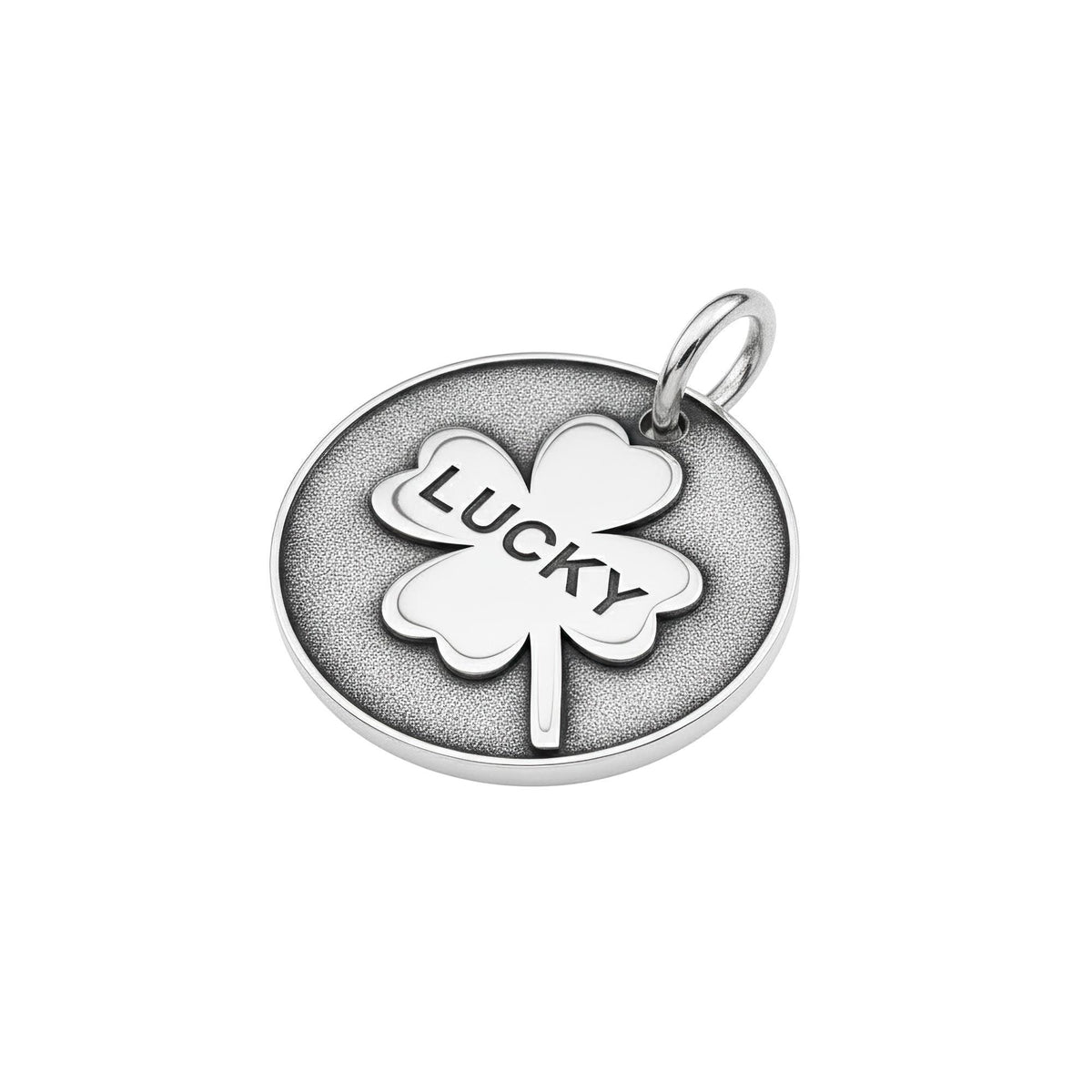 Lucky Shamrock Dog Tag | Custom Engraved Four Leaf Clover Pet ID, styled view