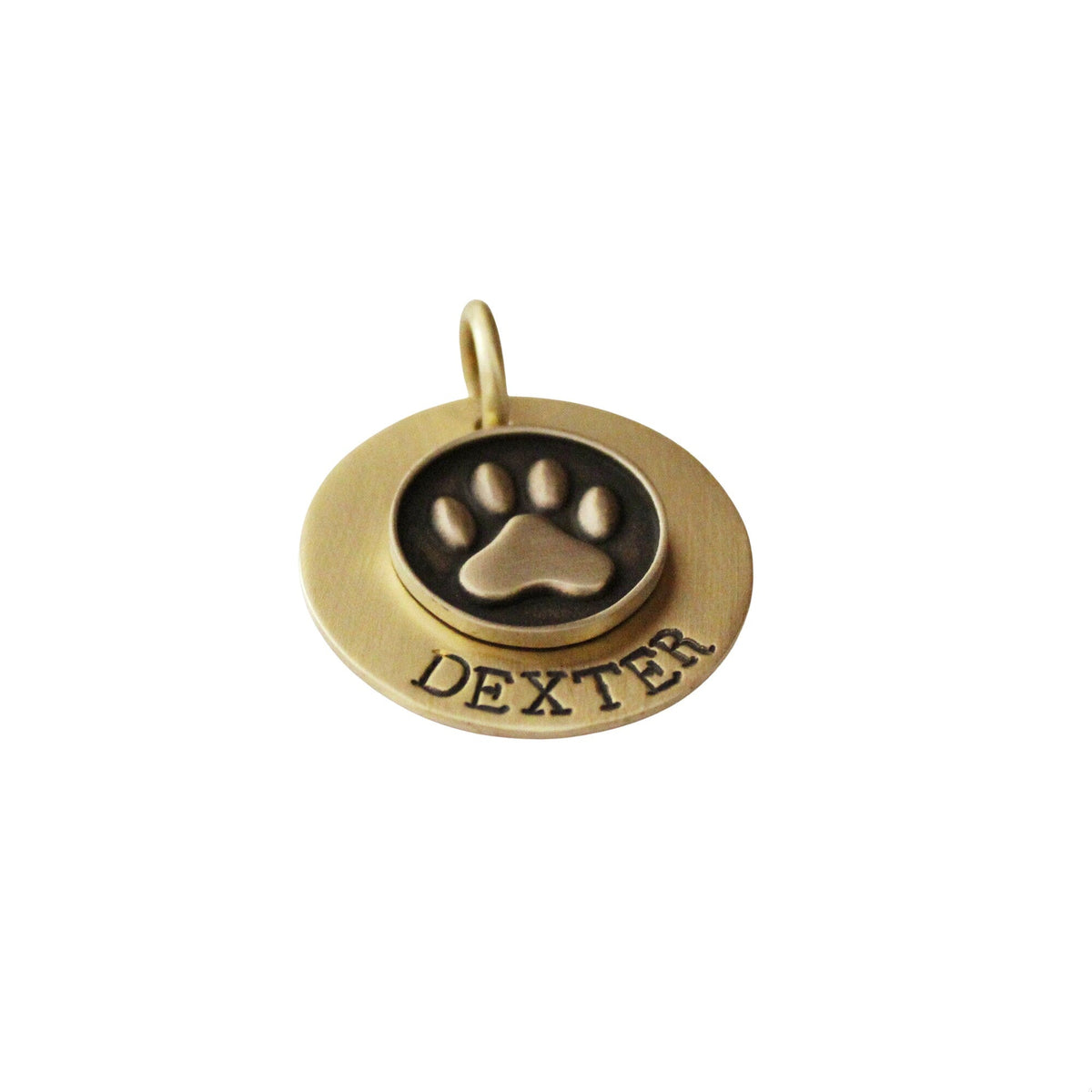 The Companion Sigil | Artisan Paw Print Pet ID & Custom Engraved Dog Tag, alternate angle