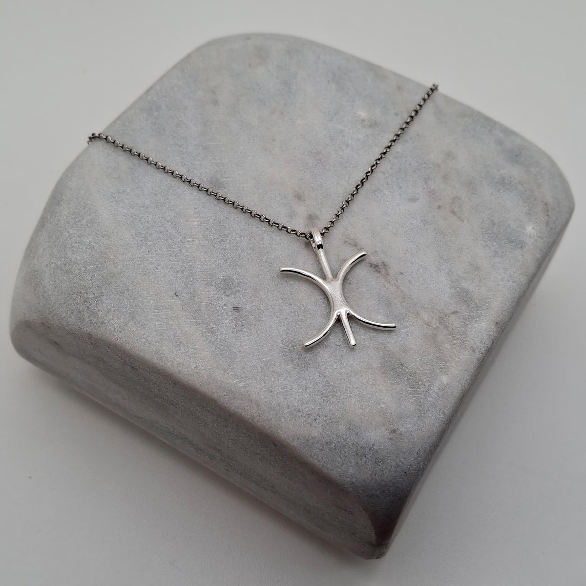 Eris Symbol Necklace | Goddess of Discord Talisman, alternate angle