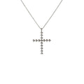 Bone Cross Necklace | Sterling Silver Gothic Spinal Pendant | Anatomical Memento Mori Jewelry, front view