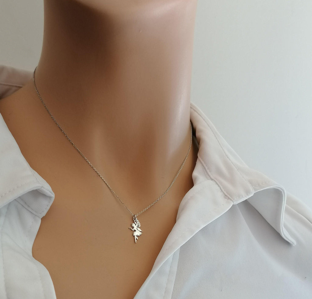 Little Girl's Fairy Necklace | Magic Wish Charm, front view