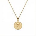 Bowl of Hygieia Medallion | Pharmacy & Healing Talisman, in Yellow Gold Plated finish