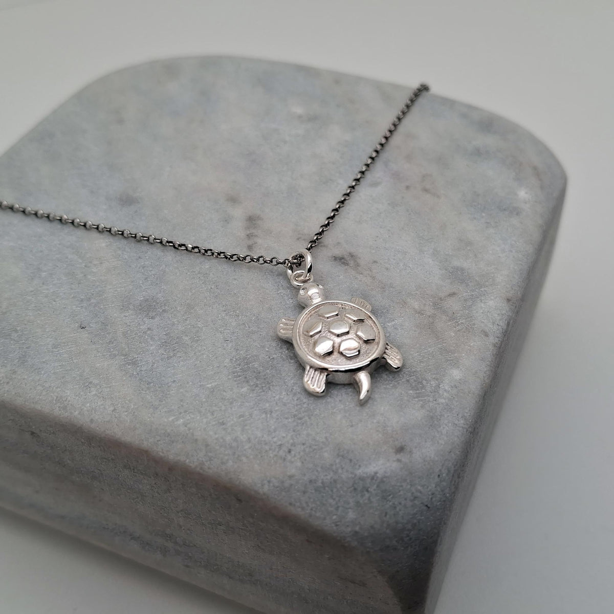Turtle Necklace | Longevity & Protection Pendant, front view