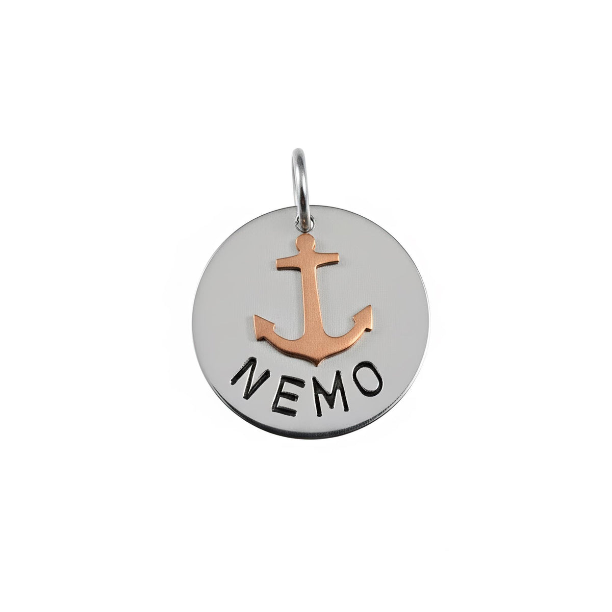 The Steadfast Anchor Token | Artisan Nautical Pet ID & Custom Tag, alternate angle