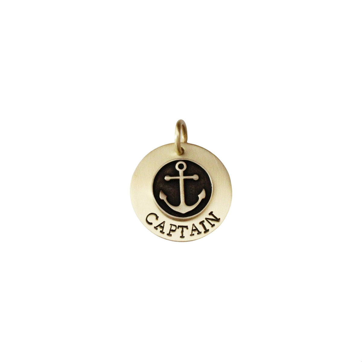 The Anchor Sigil | Artisan Mixed Metal Pet ID & Custom Engraved Dog Tag, front view