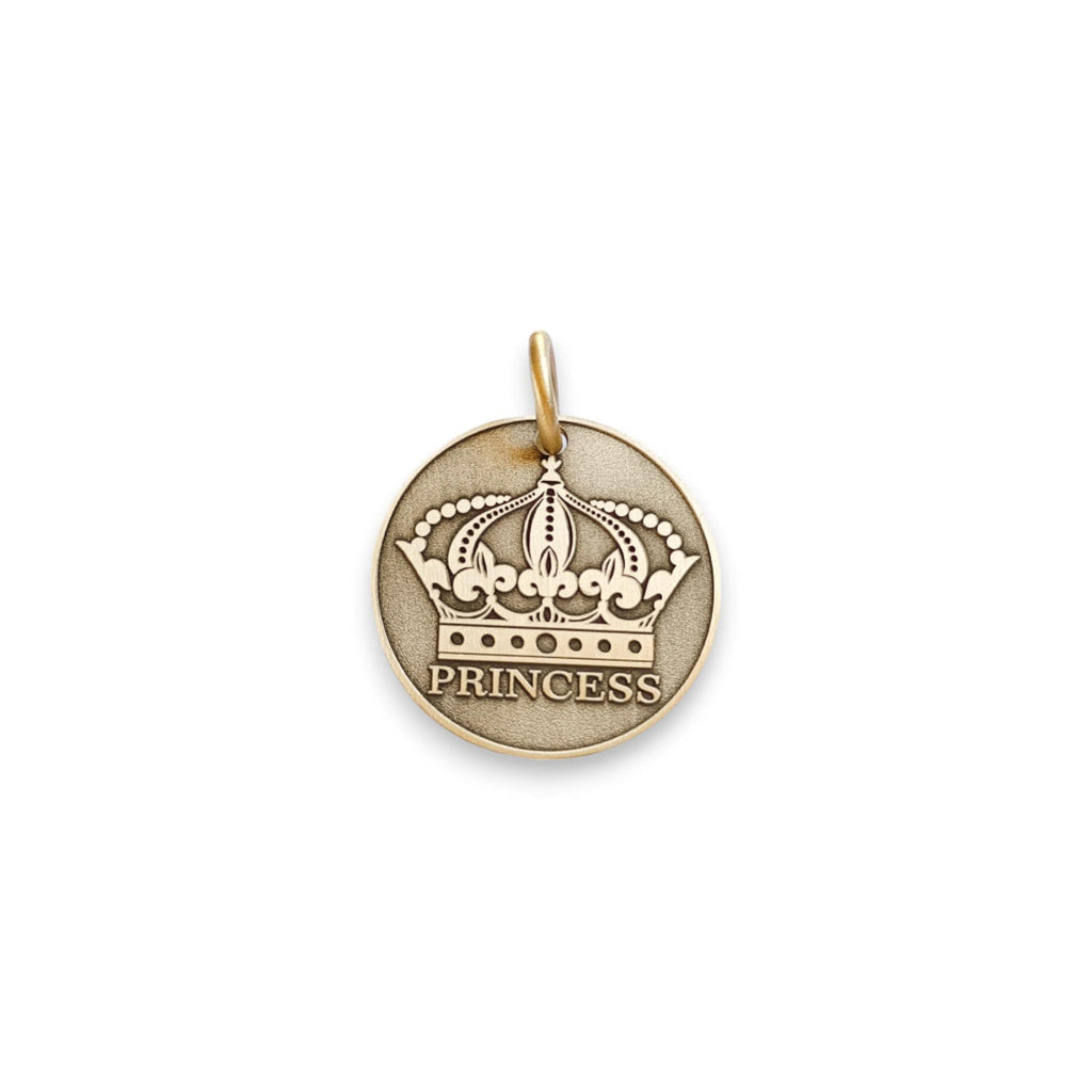 The Royal Heirloom Token | Artisan Crown Pet ID & Custom Engraved Dog Tag, styled view