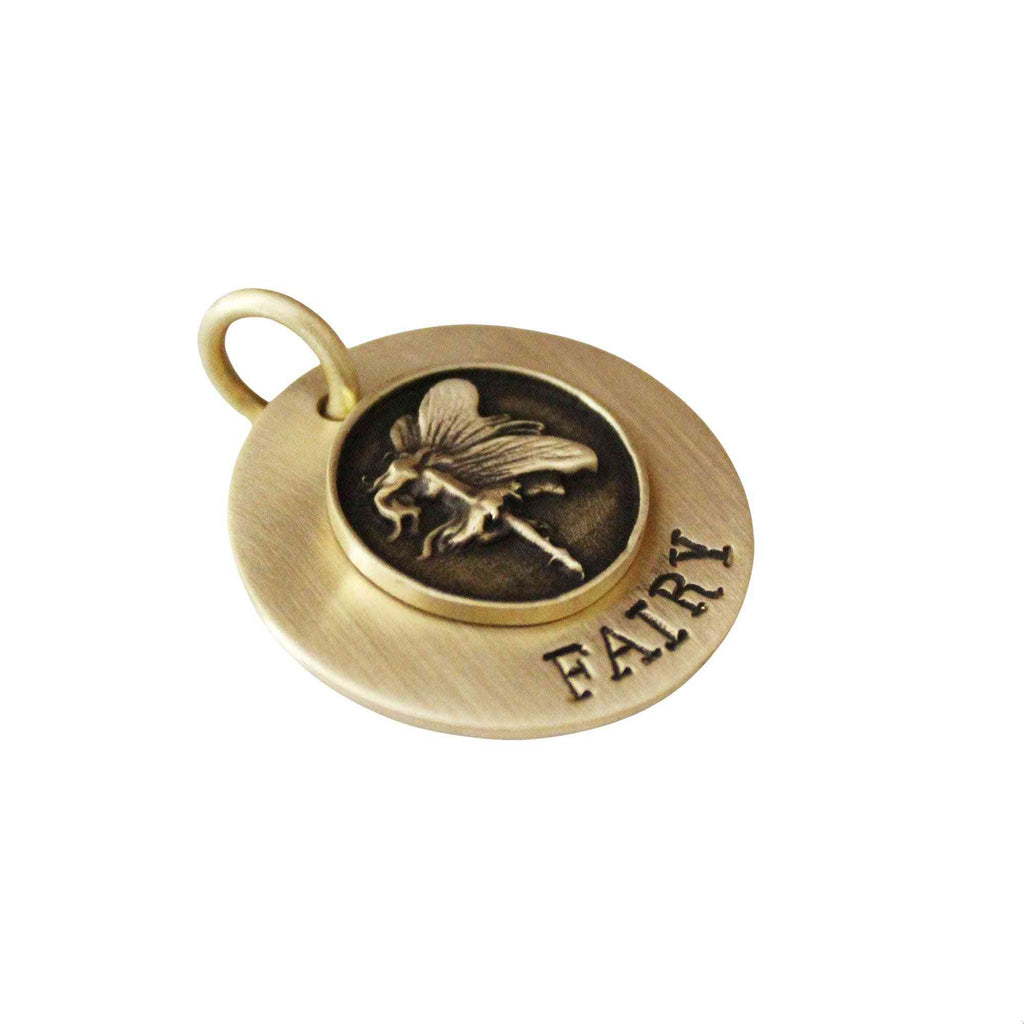 The Enchanted Guardian Token | Artisan Fairy Pet ID & Custom Dog Tag, alternate angle