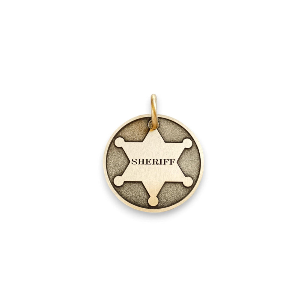 The Sheriff Token | Artisan Star Badge Pet ID & Custom Engraved Dog Tag, additional detail