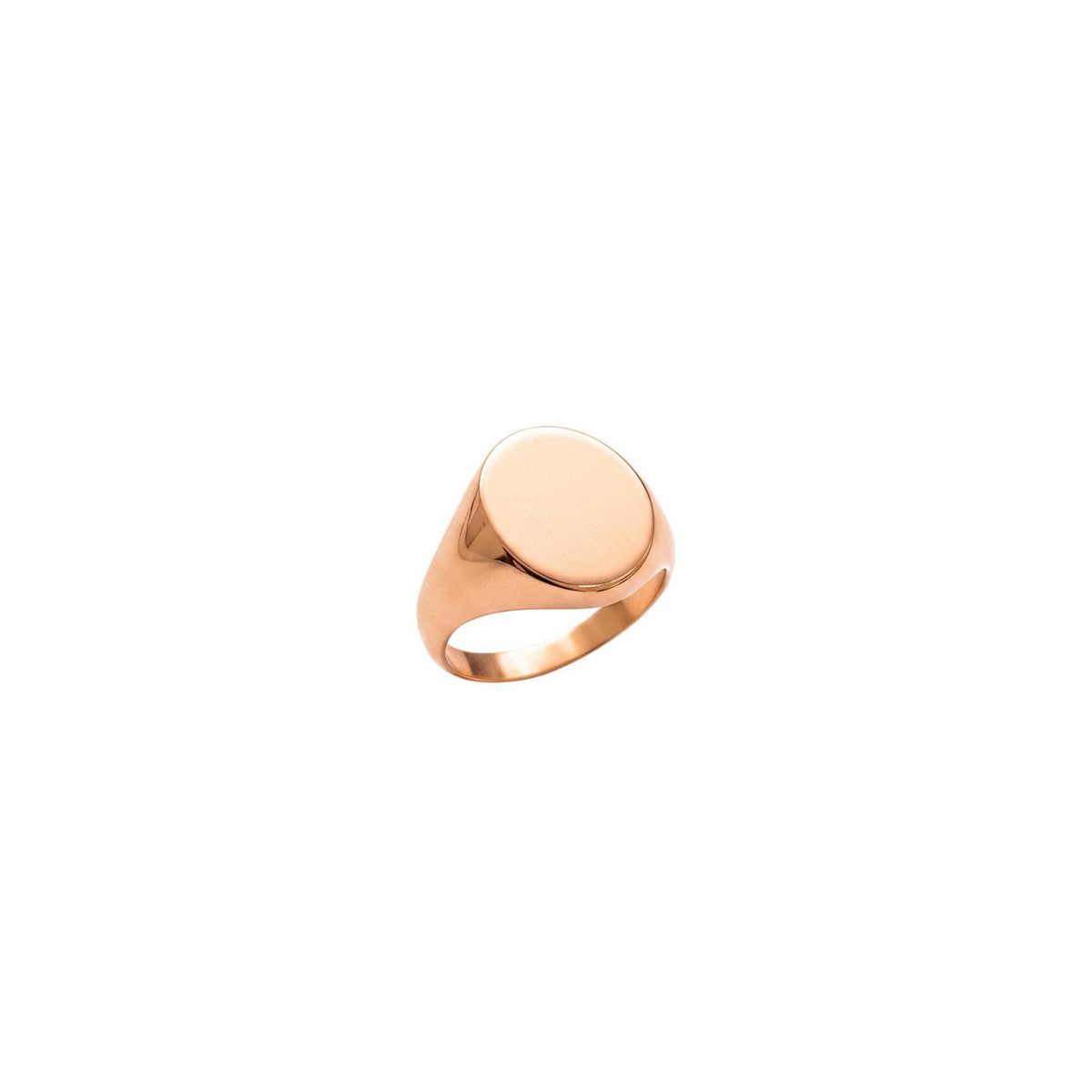 Unisex Silver Chevalier Ring | Minimalist Blank Signet, alternate angle