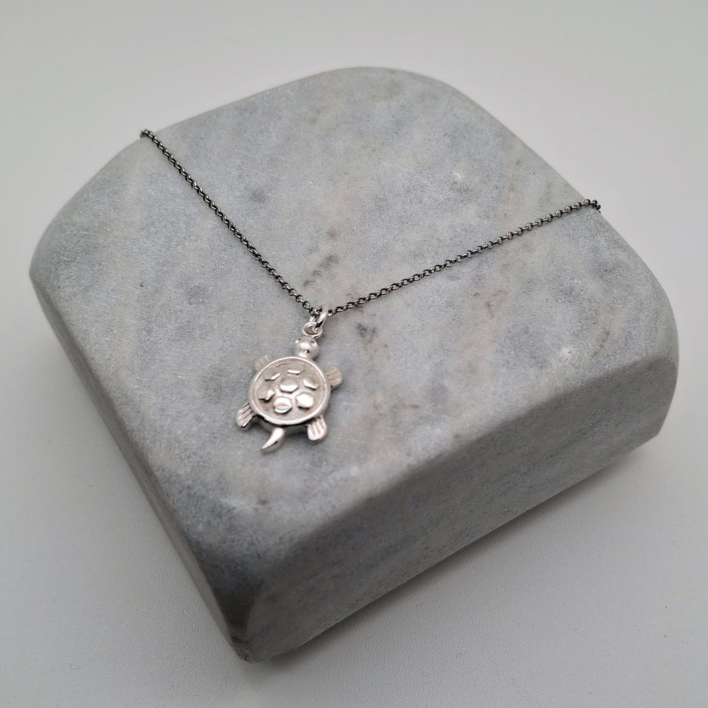Turtle Necklace | Longevity & Protection Pendant, alternate angle