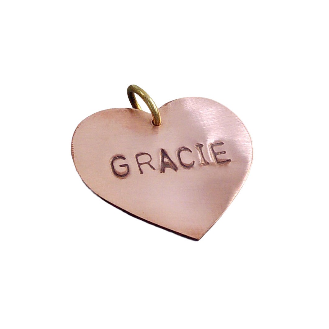 The Devoted Heart Token | Artisan Heart Pet ID & Custom Dog Tag, close-up detail