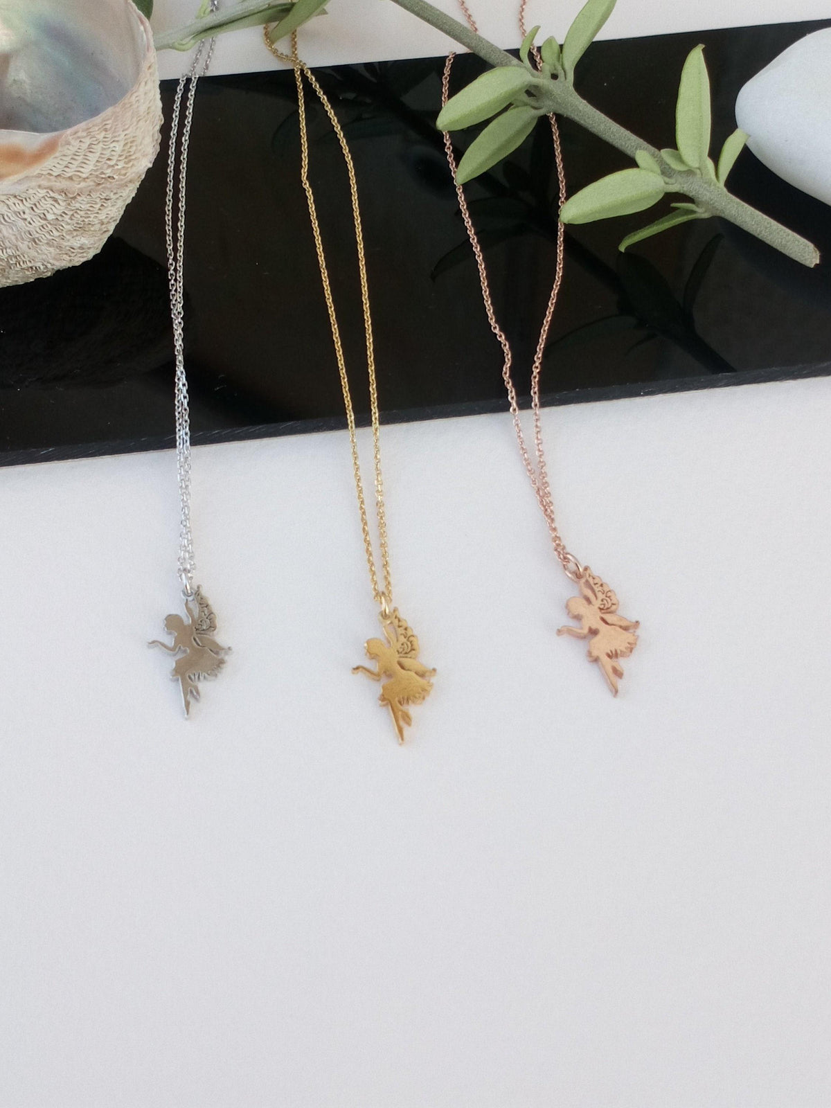 Little Girl's Fairy Necklace | Magic Wish Charm, close-up detail