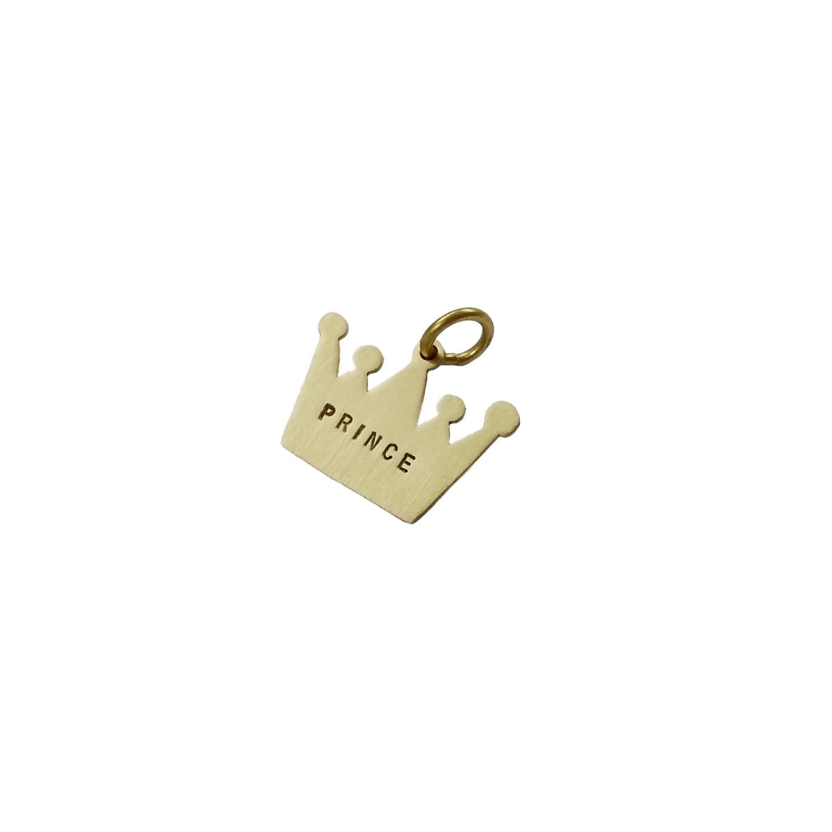 The Monarch Crown Token | Artisan Royal Pet ID & Custom Hand-Stamped Dog Tag, close-up detail