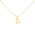 Heart Necklace | Romantic Love Charm, in Yellow Gold Plated finish