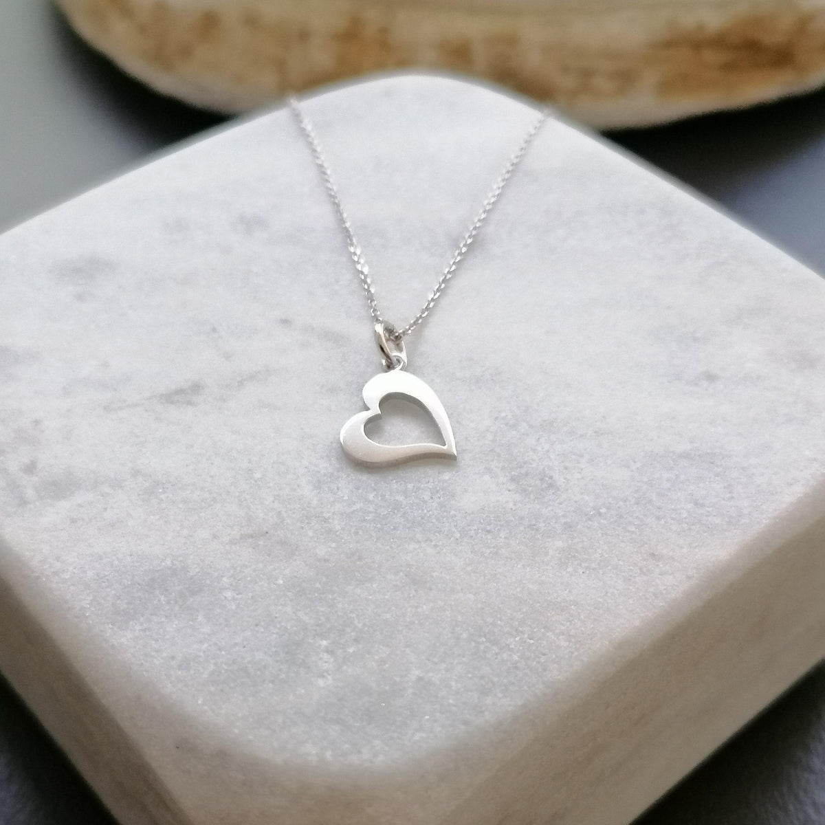 Heart Necklace | Romantic Love Charm, close-up detail