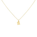 Old English Initial Necklace | Custom Gothic Letter Talisman, in Yellow Gold Plated finish
