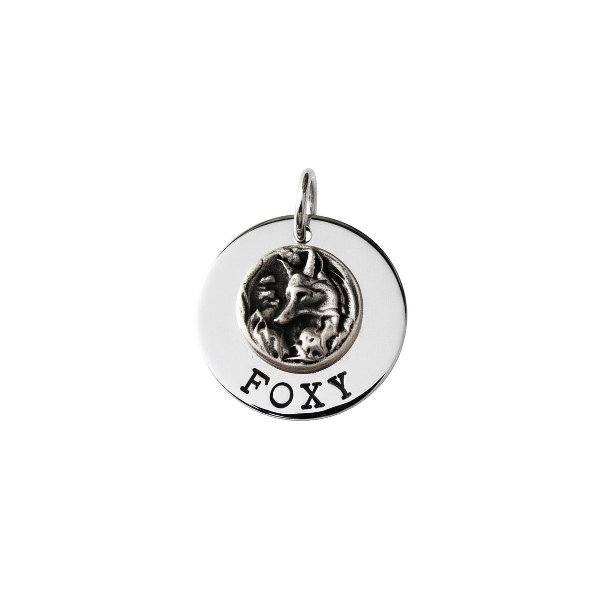 Woodland Fox Dog Tag ID Medallion | Smart Companion Pet Charm, alternate angle