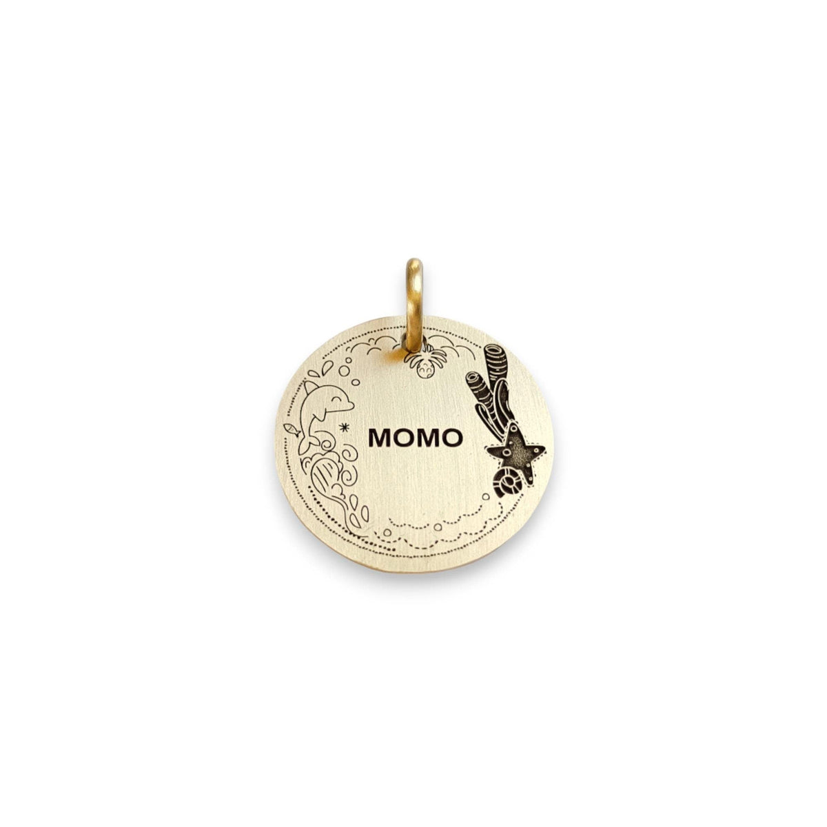 The Oceanic Adventure Token | Artisan Marine Pet ID & Custom Engraved Dog Tag, front view