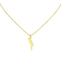 Parrot Charm Necklace | Dainty Tropical Bird Talisman, in Yellow Gold Plated finish