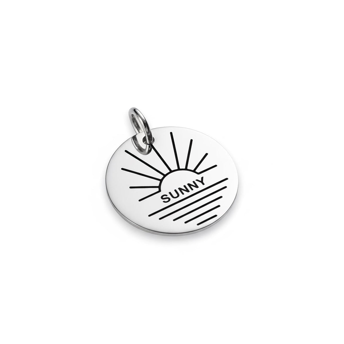 Sun Dog Tag | Personalized Pet ID, front view
