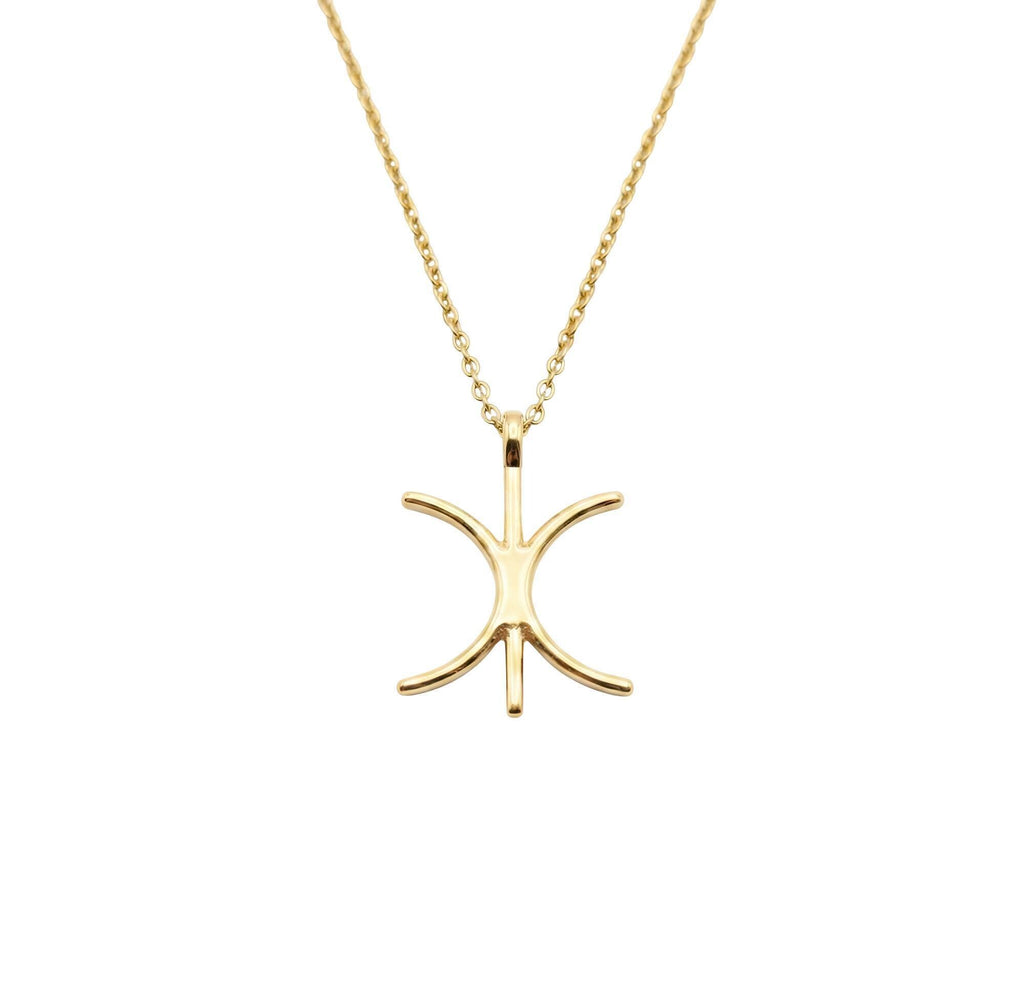 Eris Symbol Necklace | Goddess of Discord Talisman, in Yellow Gold Plated finish
