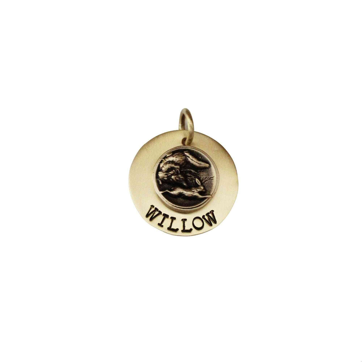 The Swift Sigil | Artisan Running Rabbit Pet ID & Custom Engraved Dog Tag, front view