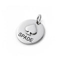 Personalized Spade Dog Tag | Custom Engraved Pet ID Collar Charm, front view