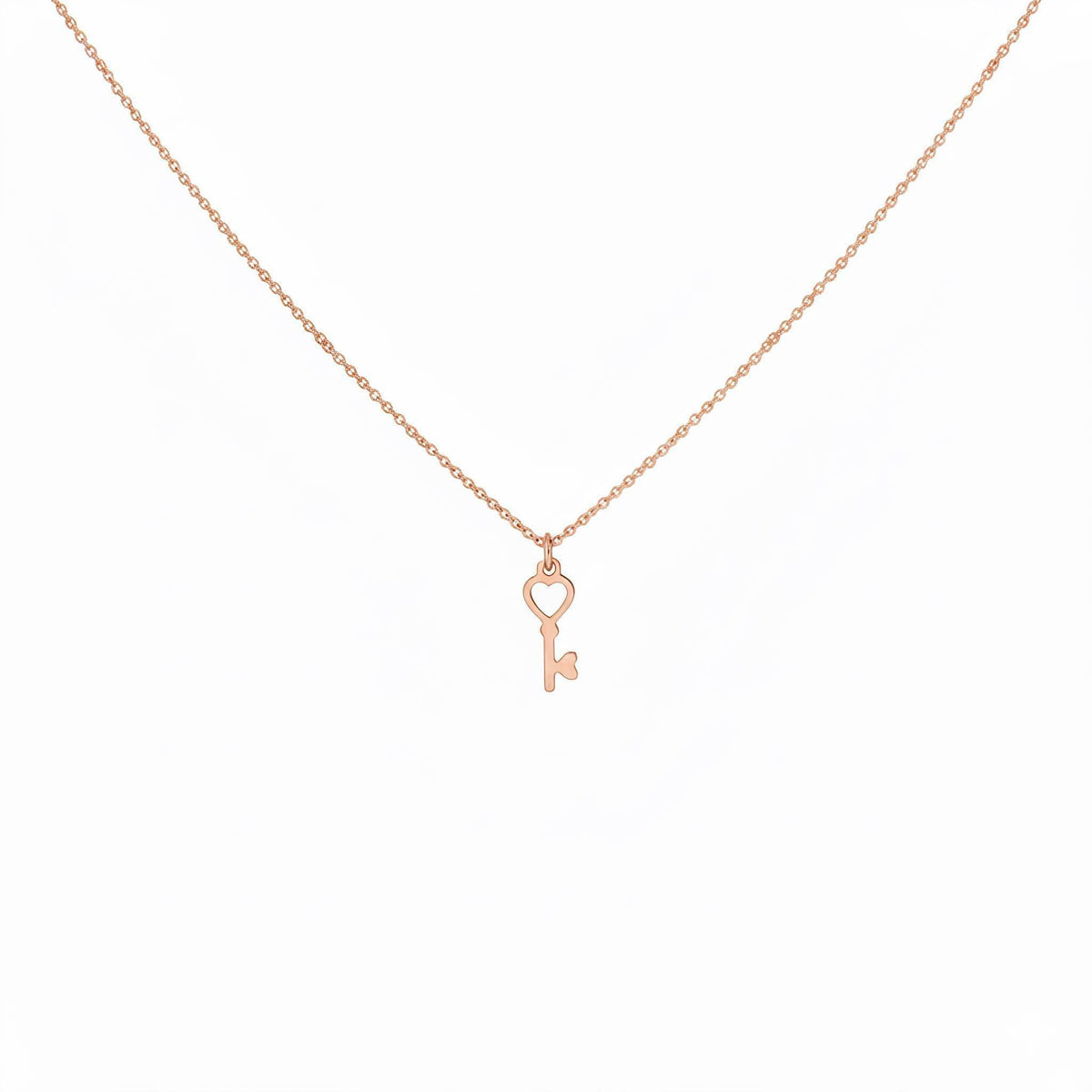 Dainty Key Necklace | Symbol of New Beginnings, in Rose Gold Plated finish
