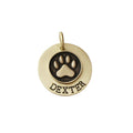 The Companion Sigil | Artisan Paw Print Pet ID & Custom Engraved Dog Tag, front view