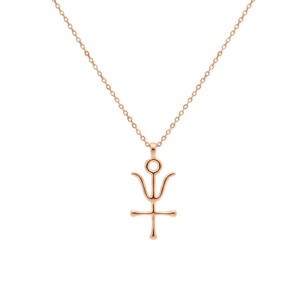 Antimony Alchemy Pendant | Wolf of Metals Talisman, in Rose Gold Plated finish