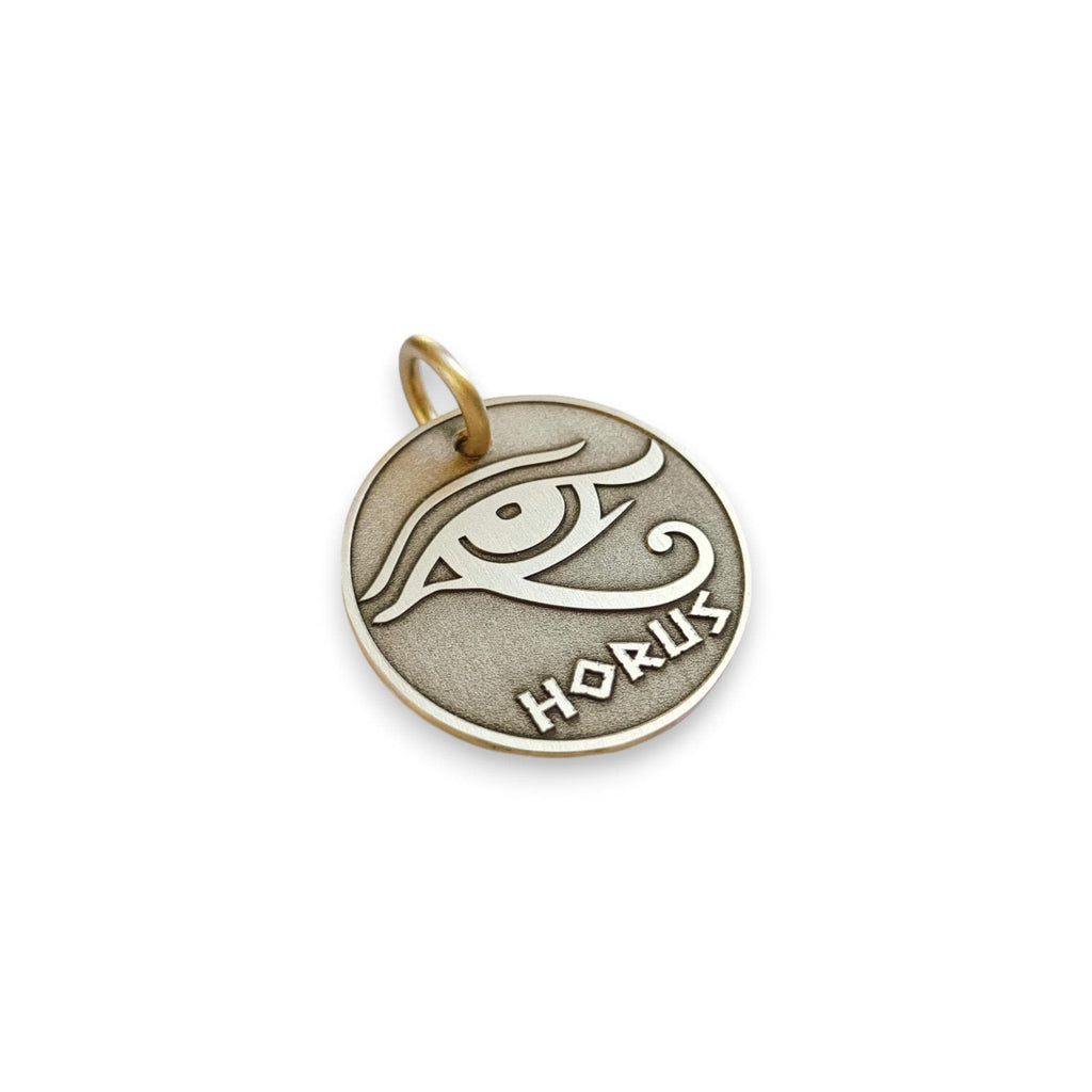The Sentinel Token | Artisan Eye of Horus Pet ID & Custom Engraved Dog Tag, additional detail