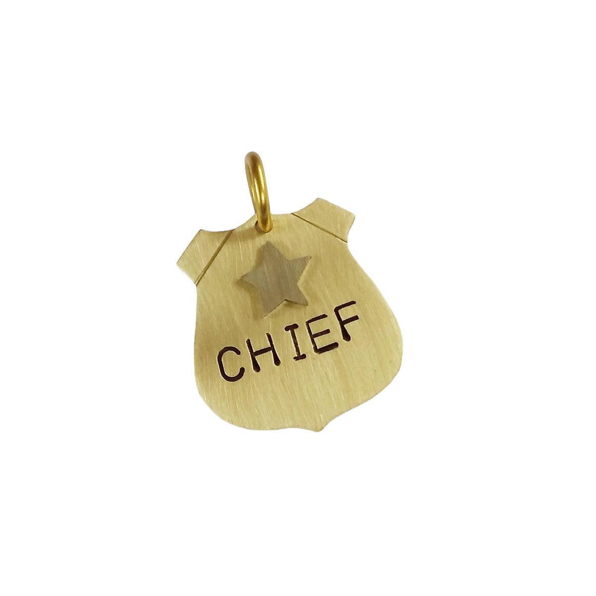 The Deputy's Crest Token | Artisan Police Badge Pet ID & Custom Dog Tag, alternate angle
