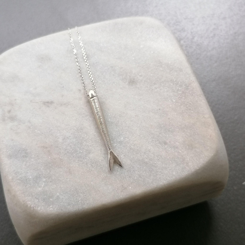 Sardine Necklace | Lucky Fish Talisman, additional detail