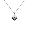 Armor Shield Necklace | Geometric Protection Pendant, front view