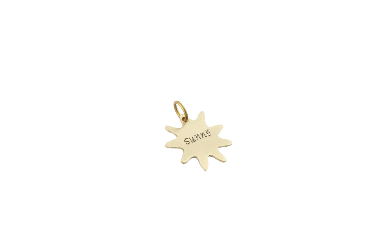 The Radiant Sun Token | Artisan Sun Pet ID & Custom Dog Tag, front view